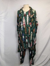 Rainbow Surfboard Print Lounge Set Pajamas Top Pants Scarf Women's One Size