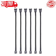 6 Pc 4 Pin 26cm PWM Fan Extension Power Cable Connector Case Male to Female