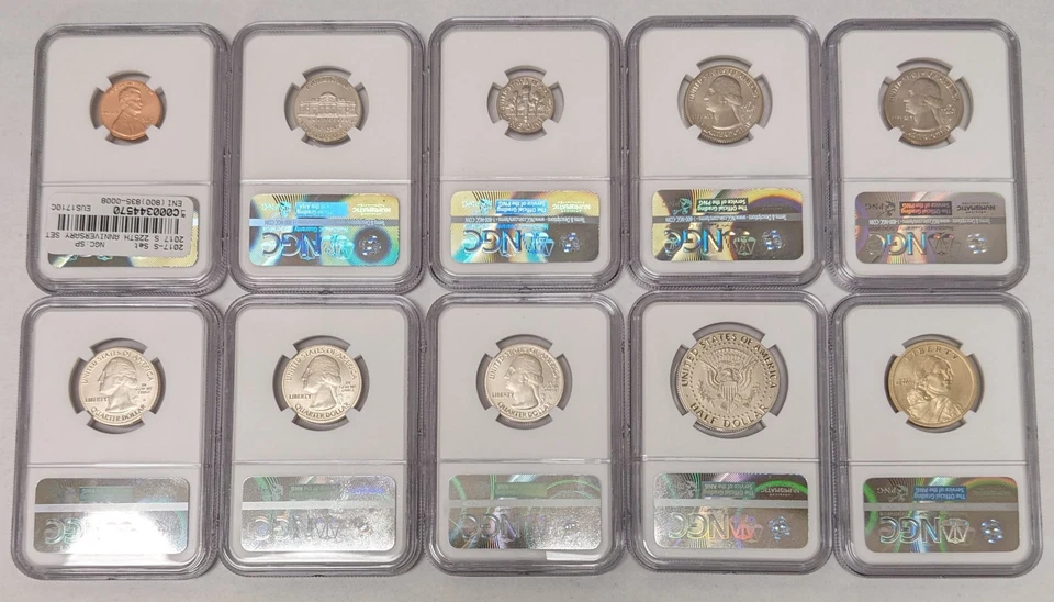 2017 S 225TH Anniversary Set Enhanced Mint Set NCG SP 70 - Image 2 of 3