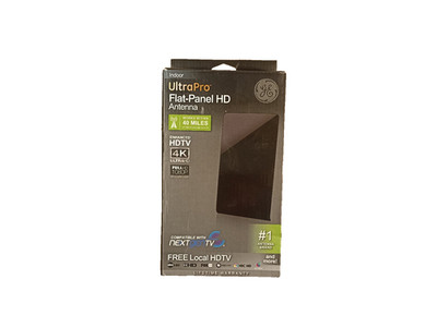 GE UltraPro Flat-Panel HD 4K 1080p Indoor Antenna - 40 Mile Range