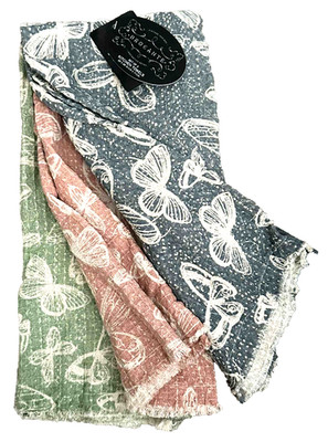 Brocante Bio Baumwolle 3er Pack Geschirrtücher Neu GESCHENK Schmetterling Schmetterlinge Natur