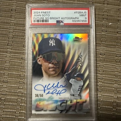 Juan Soto /50 Auto Gold Refractor PSA 9 2024 Topps Finest Future So Bright