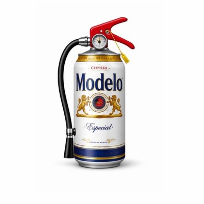 Modelo Beer Can Fire Extinguisher Sticker Funny Car Bumper Decal Laptop