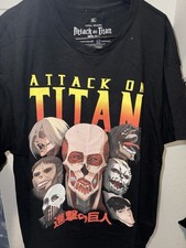 Attack on Titan Men's XL Black Graphic T-Shirt