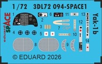 MW22 Eduard 3DL72094 YAK-1B Space 1/72 3D Decal For Arma Hobby