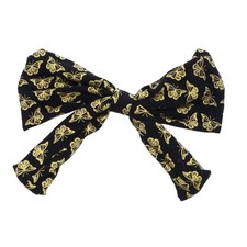 7.5 inch Black Bow Hair Clip, Butterflies, Large, Accessory, Women, Girls, Cute