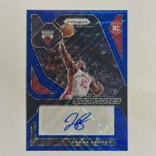 2023-24 Prizm #RSI-SAN Adama Sanogo Rookie Signatures Blue Wave Auto Bulls