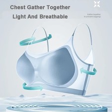 Ultra-thin breathable ice silk bra Women's underwear seamless halter vest