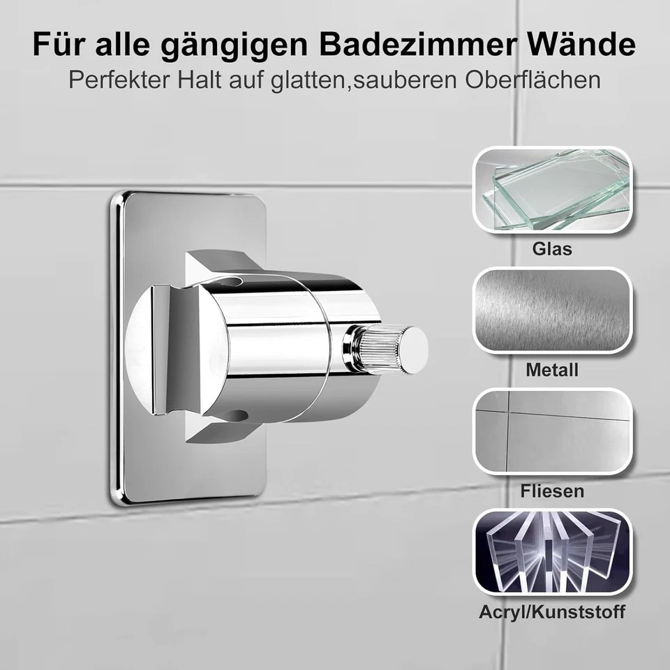 Duschkopfhalterung ohne Bohren Handbrause Halterung Verstellbar - Bild 4 von 4