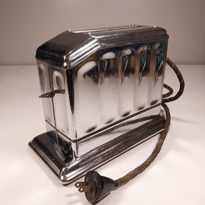Vintage Chrome TOASTMASTER Single Slice Toaster 1A3 Waters-Genter - Parts Repair