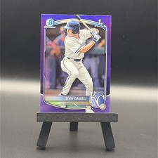 Sean Gamble 2025 Topps 1st Bowman Draft Chrome Purple BDC-178 003/250 KC Royals