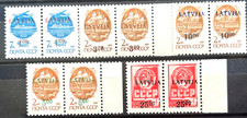 Latvia  First Overprinted Post USSR  Issues. Nice Pairs. MNH