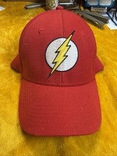 DC Comics The Flash Red Baseball Cap Hat Logo. Adjustable Strapback