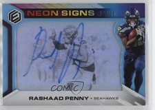 2019 Panini Elements Neon Signs Tier 1 Blue 16/25 Rashaad Penny #NS1-RP Auto p0i