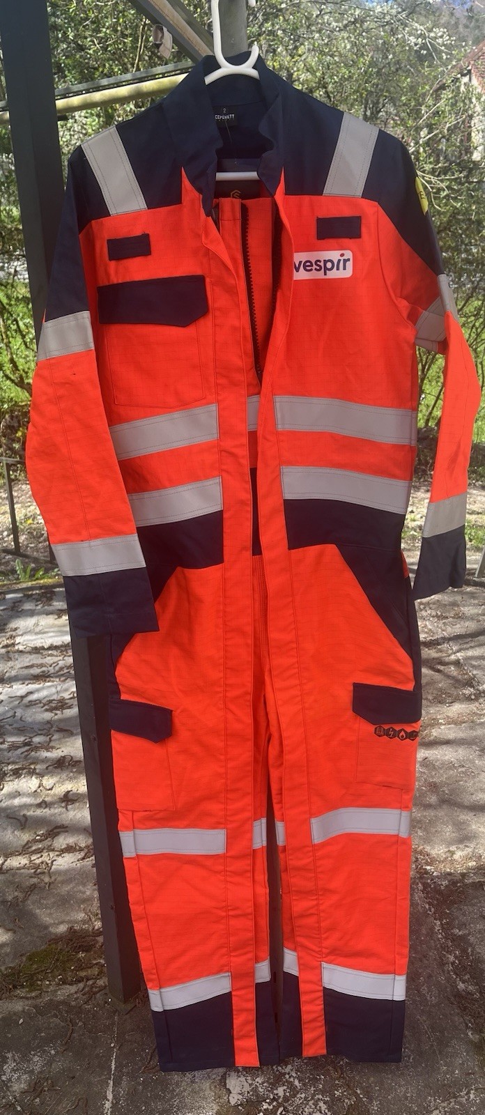 Combinaison orange fluo 2 zip Condor Cepovett pour chantiers de voirie taille 2XL