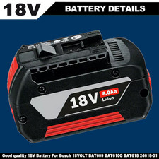 BAT609 For BOSCH 18V CORE 18 Volt 8.0 Ah High Performance Battery Li-ion BAT618