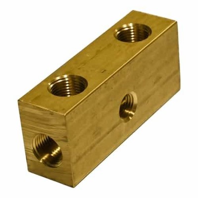 1 PC Brass Discharge Manifold Block