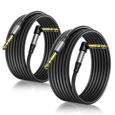 Aqdocvf 2-Pack 1/4 Inch TRS Instrument Cable 10FT, Premium 10ft, Black