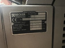 Becker KVT 3.60 Oil-less Dry Vacuum Pump 39 cfm 3-Phase 230/460 VAC