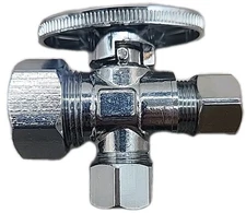 SharkBite 1/2-in x 3/8-in OD Compression Dual Outlet Stop Valve [107]