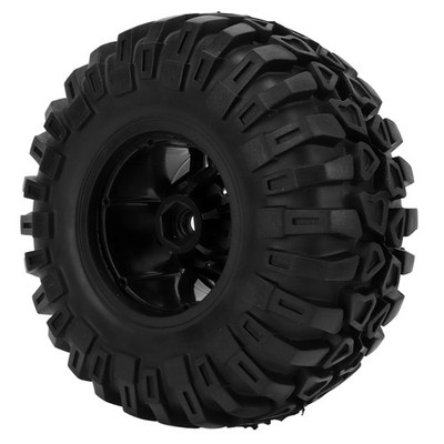 4x RC Front Rear Rubber Tires And 6 Spoke Wheel Rims Set For ARRMA SENTON 1/ SET