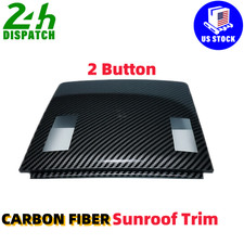 Carbon Fiber For Bmw E46 3-series Coupe M3 Sunroof Motor Cover Trim 2 Button