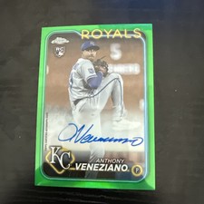 2024 Topps Chrome Anthony Veneziano RC Auto Green Refractor 71/99