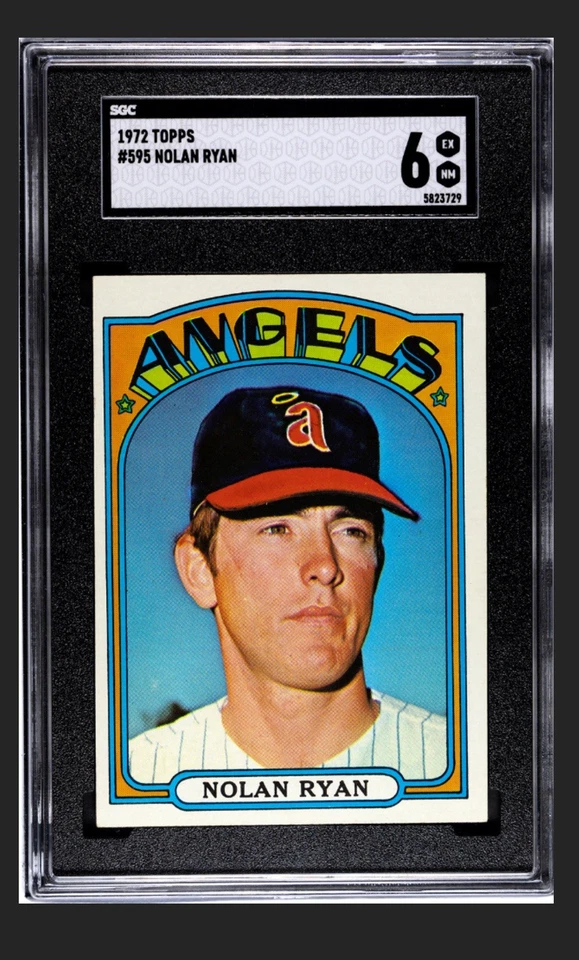 🔥🟥Nolan Ryan🟦🔥1972 Topps #595 Vintage HOF SGC 6 – HOF – Angels - Image 3 of 4