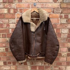 Vintage Air Ministry AM Leather Flying Jacket Irvin Sheepskin Bomber WW2 40s 50s