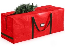 9ft Christmas Tree Storage Bag   Waterproof, Heavy-Duty w/ Handles, Red