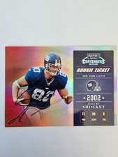 2002 Playoff Contenders - Rookie Ticket Jeremy Shockey #81/160 (AU, RC)