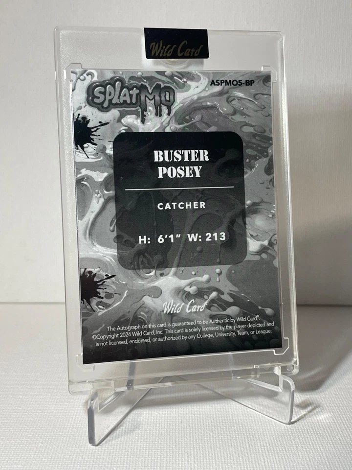 Buster Posey 2025 Wild Card Splat True 1/1 Auto Splatmo Camuflaje Estuche Militar Hit Foto 3 de 3