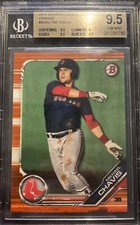 Michael Chavis 2019 Bowman Draft  Orange BGS 9.5 GEMMINT BCP92 Red Sox Tebow /25