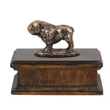 Staffordshire Bull Terrier, Staffy - urn for dog ashes, classic urn with a statu