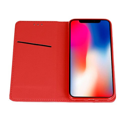 Huawei P Smart in Red or Black Case Mobile Phone Bag Protection BookCase Flipcase - Picture 12 of 14