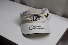 White Unipro Embroidered Dragon Sun Visor Adjustable Unisex 100% Cotton