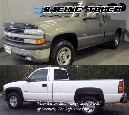 For 1999-2006 Silverado 1500-3500 Crew Cab Smoke Window Visor Front 2pcs Set