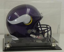 NEW DELUXE FULL SIZE FOOTBALL HELMET DISPLAY CASE w/ CLEAR TOP ALL SIDES VISIBLE