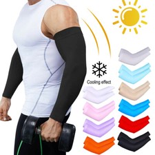 Cooling UV Sun Protection Compression Baseball Sports Arm Sleeve for Men Women