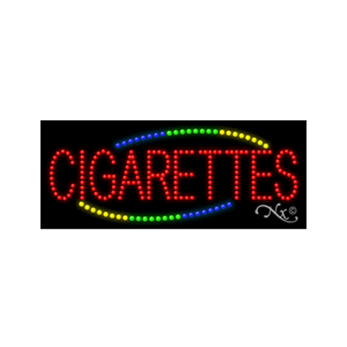 NEW "CIGARETTES" BORDER 27x11 SOLID & ANIMATED LED SIGN w/CUSTOM OPTIONS 20769 - Picture 1 of 3