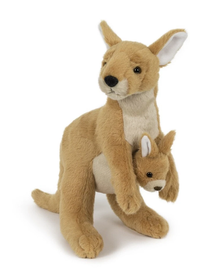 SOME Känguru mit Baby Stofftier Australien Känguruh sehr kuschellig weich 29 cm