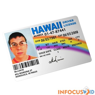 McLovin (SUPERBAD) TV Film PVC Plastic Prop ID Card - THE BEST