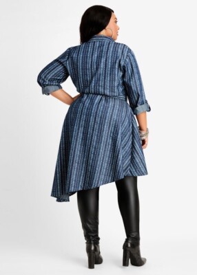 white christmas dresses Baevely Belted Mini Dress in Denim L main image 0