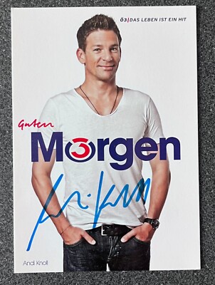 Andi Knoll  Autogrammkarte Ö3 Guten Morgen  Fernsehen original signiert