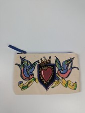 Brighton Love of Art Zippered Pouch Make Up Bag Wristlet 2019 EUC