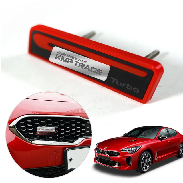 Front Radiator Grill GT Logo Mini Emblem Point Badge for KIA 2017