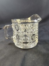 Windsor Button Cane Ribbed Diamond Desiegn Creamer Pitcher by Federal Glass