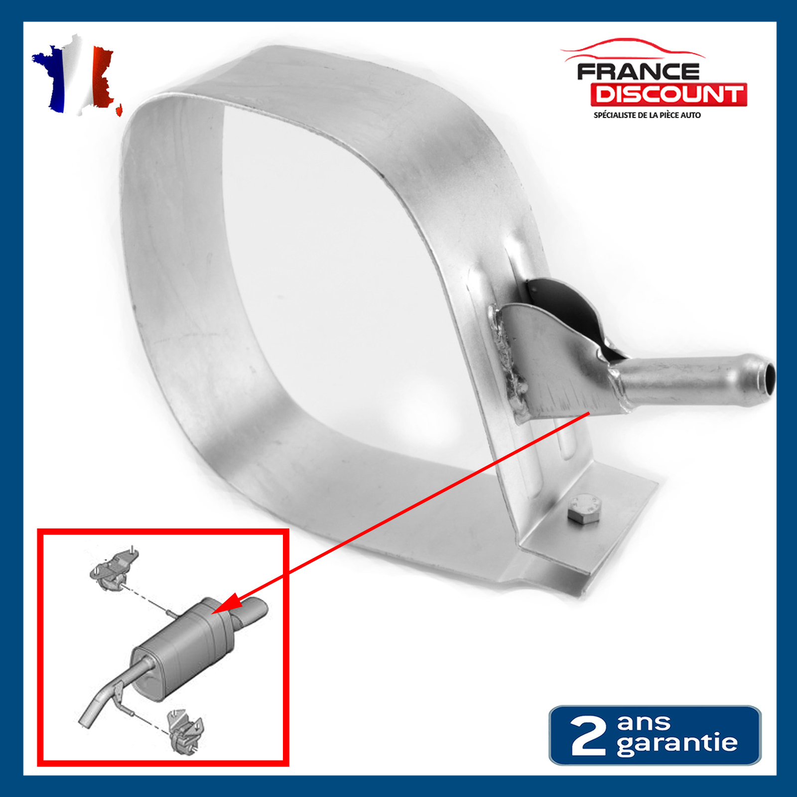 KIT SUPPORT FIXATION echappement silencieux PEUGEOT 206 CC (2D) 1.6 16V