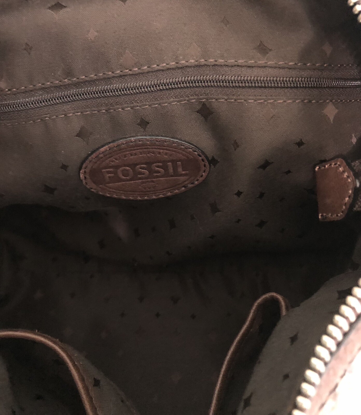 Fossil Python Embossed Leather Handbag Shoulder B… - image 9