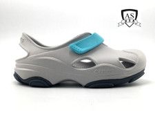 Crocs All Terrain Fisherman Clog Sandals Toddler/Baby C6 Gray Blue New